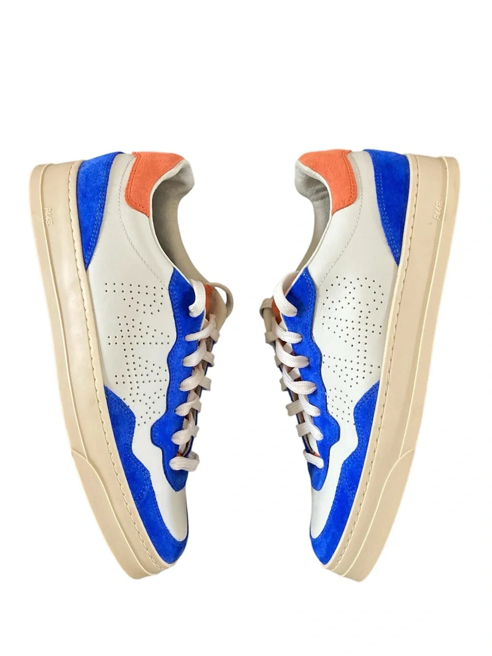 P448 Bali Leren Leather Suede Low Top Sneakers Made in Italy EU 40 Men's